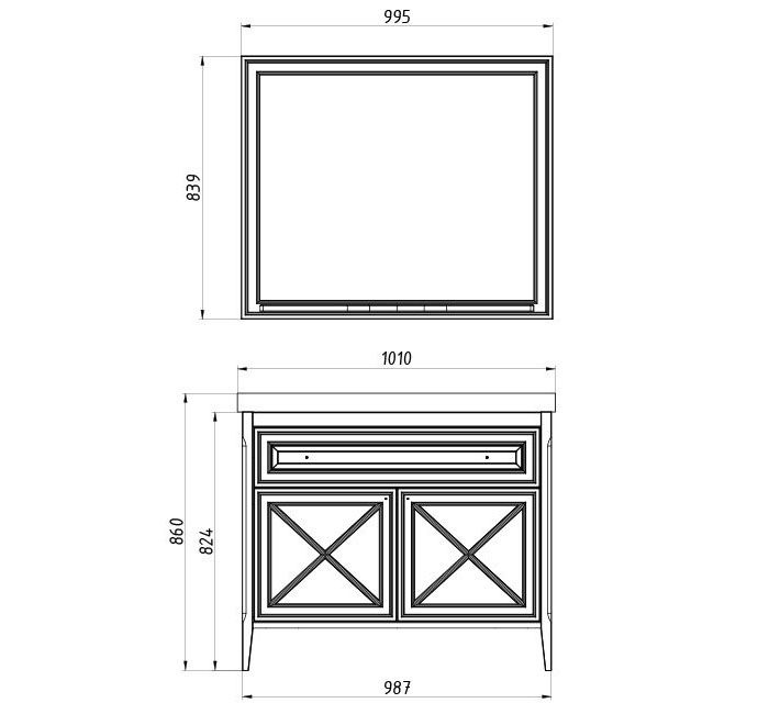 Подстолье Монте 100 ASB-Woodline  10792 БЖ - 4