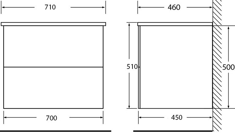 Тумба с раковиной BelBagno Kraft 70 bianco opaco - 4