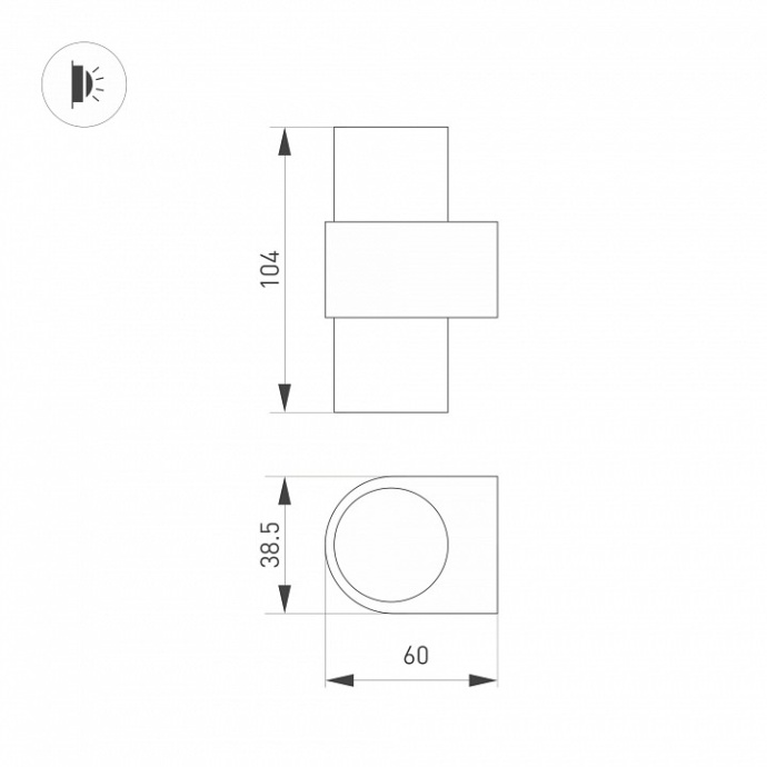 Настенный светодиодный светильник Arlight SP-Spicy-Wall-Mini-Twin-S104x39-2x3W Warm3000 035560 - 1