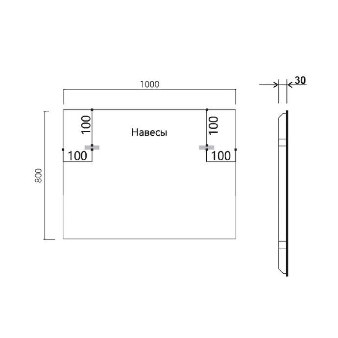 Зеркало Vincea 100х80 c подсветкой VLM-3VN100 - 1