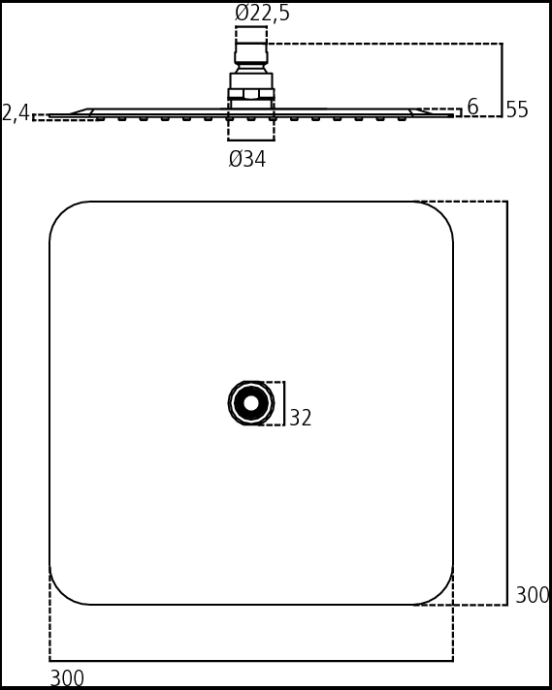 Верхний душ Ideal Standard IdeaRain хром B0388MY - 4