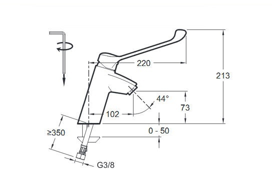 Смеситель для раковины Jacob Delafon Easy Panache хром E18162-CP - 3