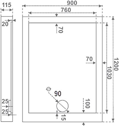 Поддон для душа Good Door Олимпик 120x90 ПН00057 - 2