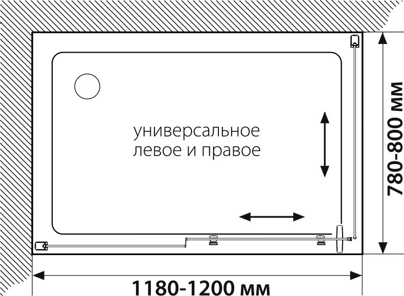 Душевой уголок STWORKI Эстерсунд DE019R80120200BLK 120x80 см профиль черный матовый 3GW063TTKK000 - 6