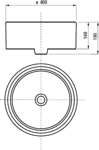 Раковина накладная Aquaton Mila 40 белый 732700C000 - 2