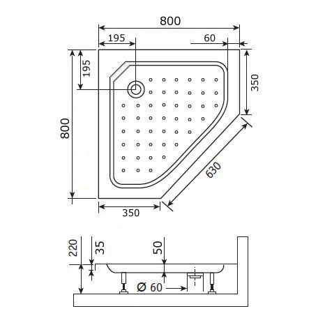 Поддон для душа RGW Style TR 80x80x21 16180588-11 - 1