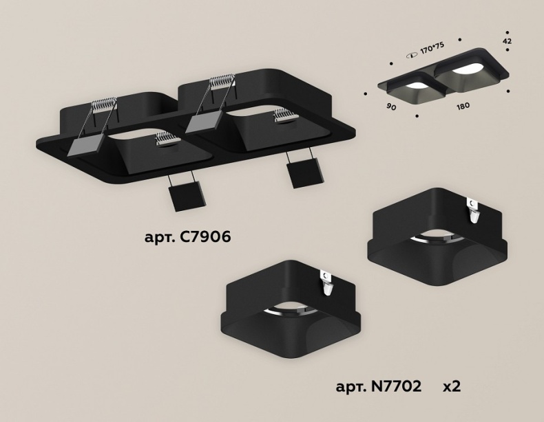 Встраиваемый светильник Ambrella Light XC XC7906002 - 1