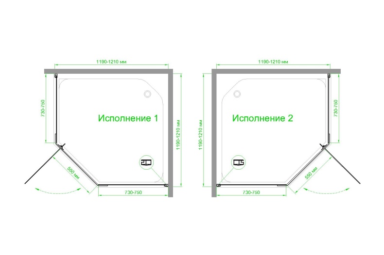 Душевой уголок Royal Bath TR 120х120 профиль черный стекло матовое RB120TR-C-BL - 3