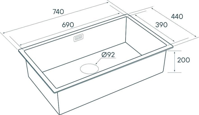 Мойка кухонная Paulmark Koher 74 темный хром PM807444-GM - 4