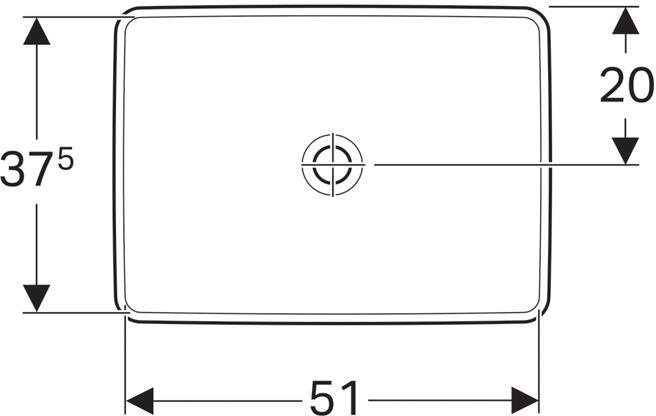 Умывальник меб VariForm 55 б/отв б/к Geberit 500.738.01.2 - 2