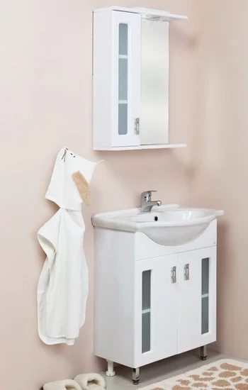 Зеркало-шкаф Onika Кристалл 67 L с подсветкой, белый  206705 - 3