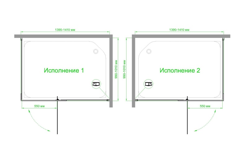 Душевой уголок Royal Bath HPVD 140х100 профиль черный стекло прозрачное RB1140HPVD-T-BL - 3