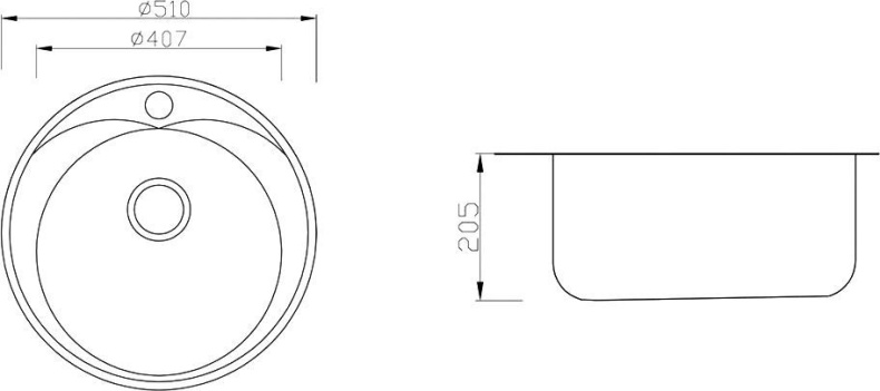 Мойка кухонная Zorg Inox Pvd SZR-510/205 Bronze SZR-510/205-BRONZE - 1