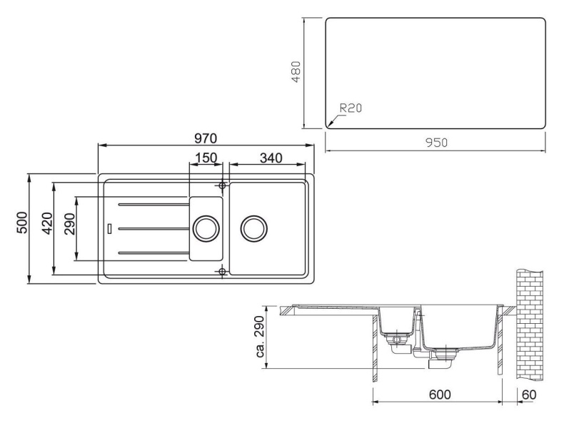 Мойка кухонная Franke Basis BFG 651 бежевый 114.0259.961 - 2