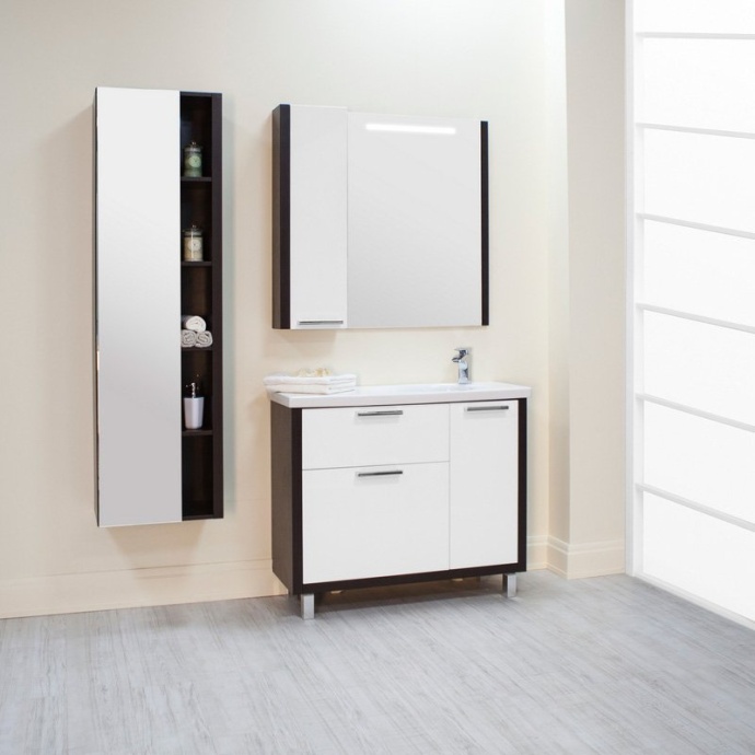 Зеркало-шкаф AQUATON Брайтон 100 венге 1A176702BR500 - 1