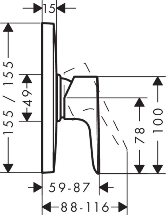 Смеситель Hansgrohe Talis E Highflow 71768000 для душа - 1