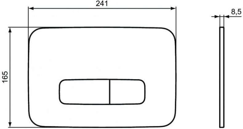 Кнопка д/инст OLEAS M3 бел механ Ideal Standard R0123AC. - 1