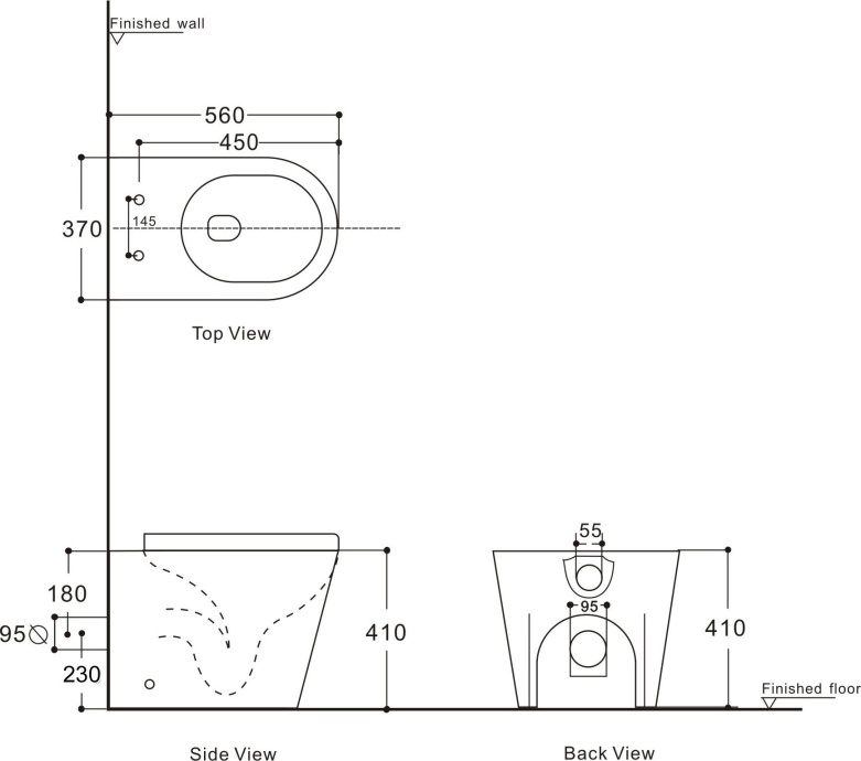 Унитаз приставной Aquanet Rimless Atago 2.0 F LX-1906 243548 - 1