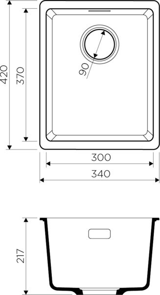 Мойка кухонная Omoikiri Kata 34-U-CA карамель 4993378 - 1