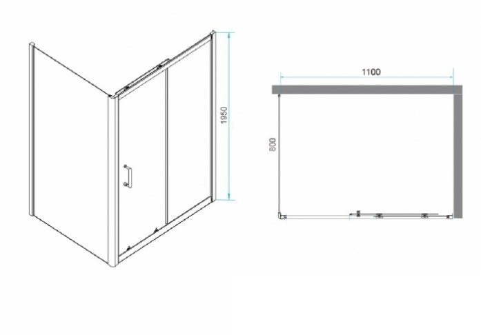 Душевой уголок RGW Passage PA-74 110x80 профиль хром стекло прозрачное 410874118-11 - 2