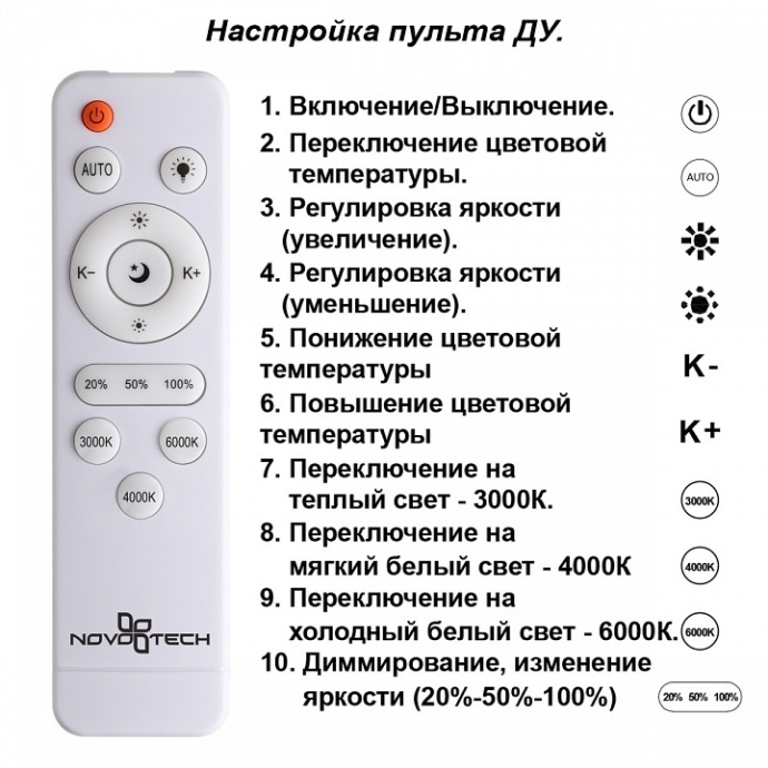 Потолочная светодиодная люстра Novotech Calm 358924 - 2