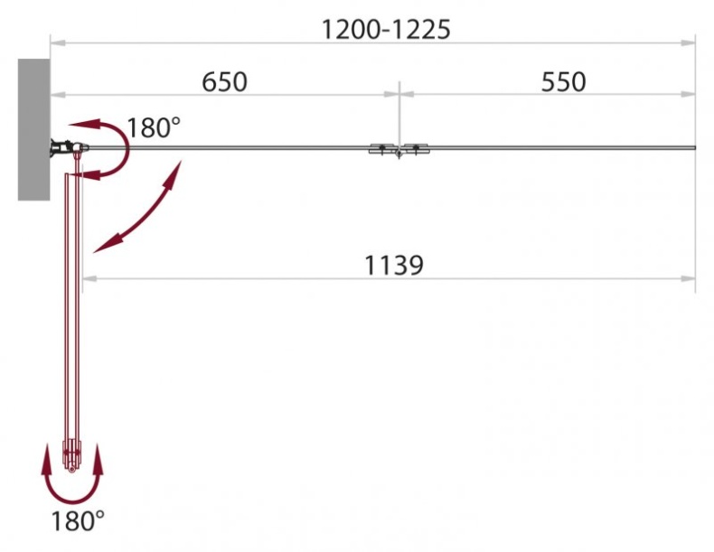Шторка на ванну BelBagno Sela V 21 120/140 C Cr R SELA-V-21-120/140-Ch-Cr-R - 2