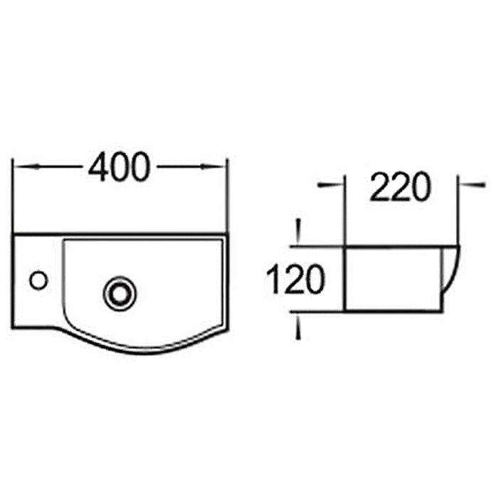 Раковина подвесная WeltWasser WW AISBACH 7940 GL-WT L 40 белый  10000008686 - 1