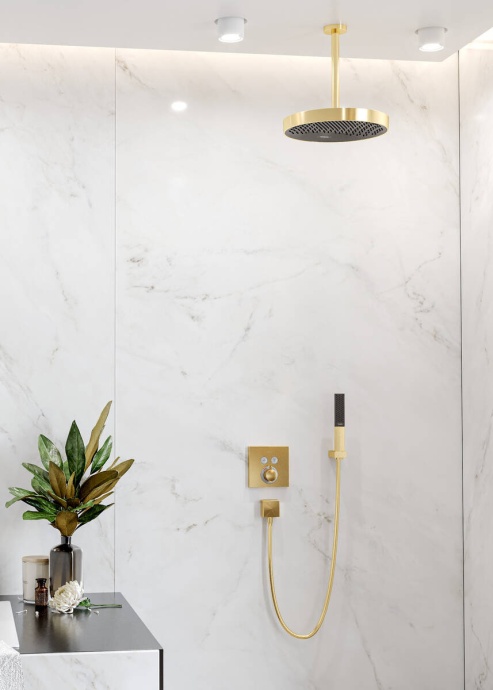 Смеситель для душа Hansgrohe ShowerSelect с термостатом полированное золото 15763990 - 1