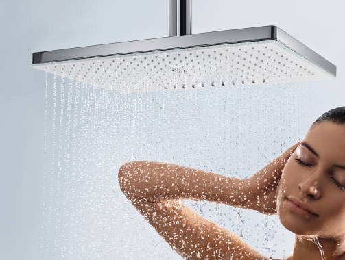 Верхний душ Hansgrohe Rainmaker Select 460 белый - хром 24004400 - 2