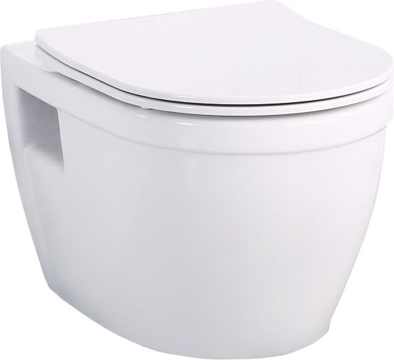 Унитаз подвесной BelBagno Loto BB070CHR безободковый с крышкой-сиденьем BB2031SC с микролифтом - 0