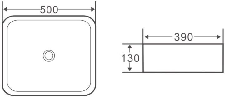 Раковина накладная BelBagno 50х39 белый  BB1304 - 2