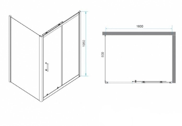 Душевой уголок RGW Passage PA-74B 160x80 профиль черный стекло прозрачное 410874168-14 - 2