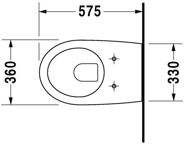 Чаша для подвесного унитаза Duravit Architec белый, без сиденья  25460900641 - 2