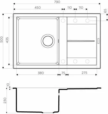 Мойка кухонная Omoikiri Sumi Tetogranit/leningrad grey  4993552 - 1