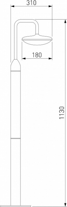 Уличный светодиодный светильник Elektrostandard Portal 35162/F серый a063027 - 1