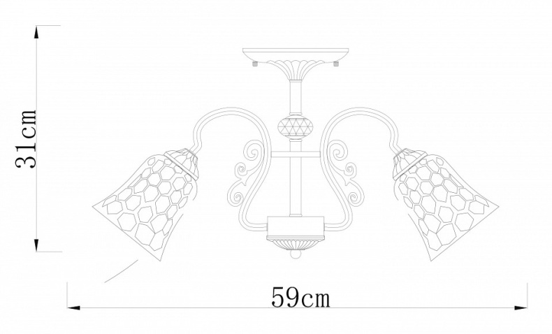Люстра на штанге Arte Lamp Nicole A2702PL-5AB - 1