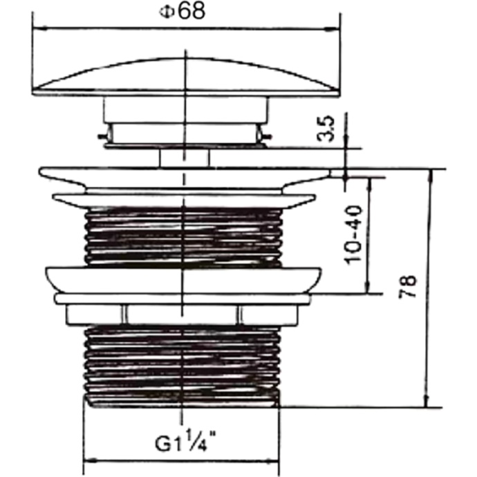 Донный клапан Vincea черный матовый DBS-316MB - 1