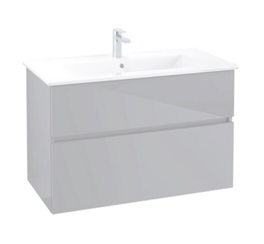 Тумба под раковину Villeroy&Boch Verity Line 95.5 серая матовая B66000VD - 0