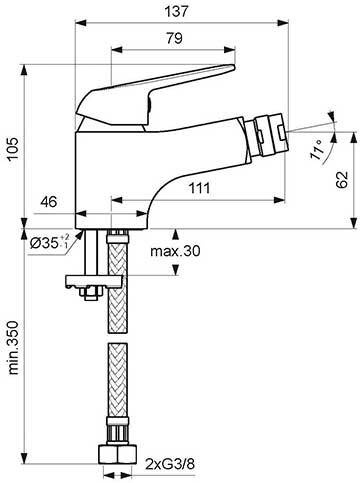 Смеситель для биде Vidima Fine  BA386AA - 1