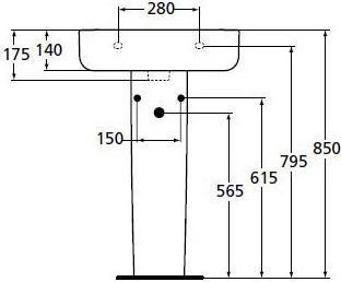 Подвесная раковина Ideal Standard Connect 19 см  E797301 - 3