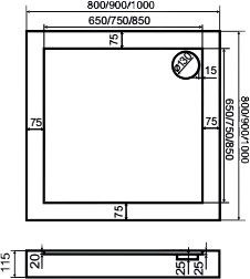 Душевой уголок Good Door Mokka DR+SP 90х100х185 см - 4