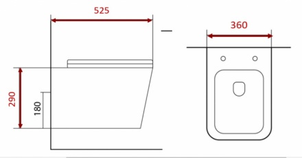 Унитаз подвесной Aquatek Либра 52.5 белый с сиденьем микролифт  AQ0530N-00 - 1