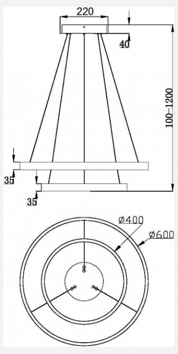 Подвесной светильник Maytoni Rim 2 MOD058PL-L55B3K - 4