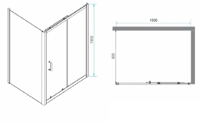 Душевой уголок RGW Passage PA-74-1 150x90 профиль хром стекло прозрачное 4108741159-11 - 2