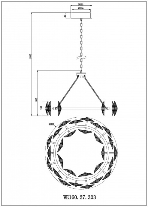 Подвесной светильник Wertmark Pamela WE160.27.303 - 1