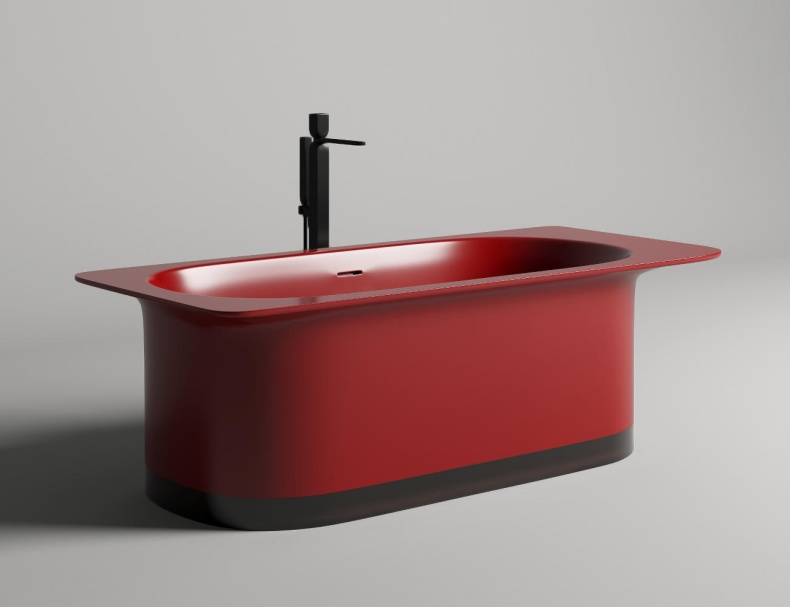 Ванна из искусственного камня Salini Mona 180x80 102921MRH S-Stone, матовый, RAL снаружи - 2