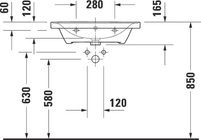 Раковина Duravit D-Neo 2367650000 - 5