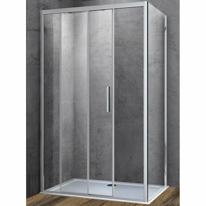 Душевой уголок Vincea Soft 120х80 хром стекло прозрачное VSR-3SO8012CL - 0