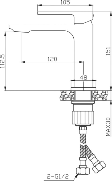 Смеситель для раковины BelBagno Luce хром  LUC-LVM-CRM - 1