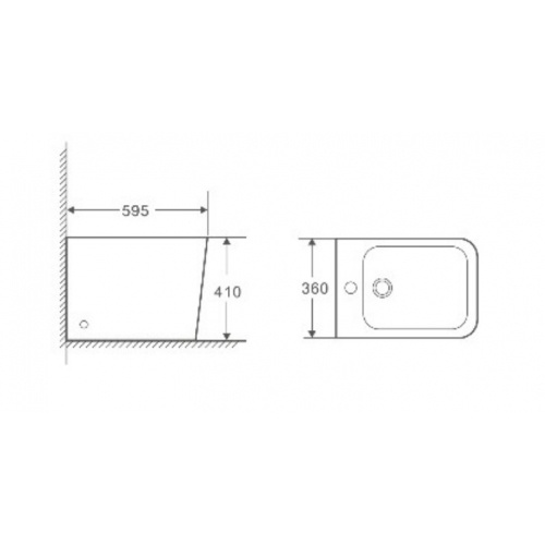 Биде напольное Weltwasser WW GELBACH 003 GL-WT белый  10000003744 - 1